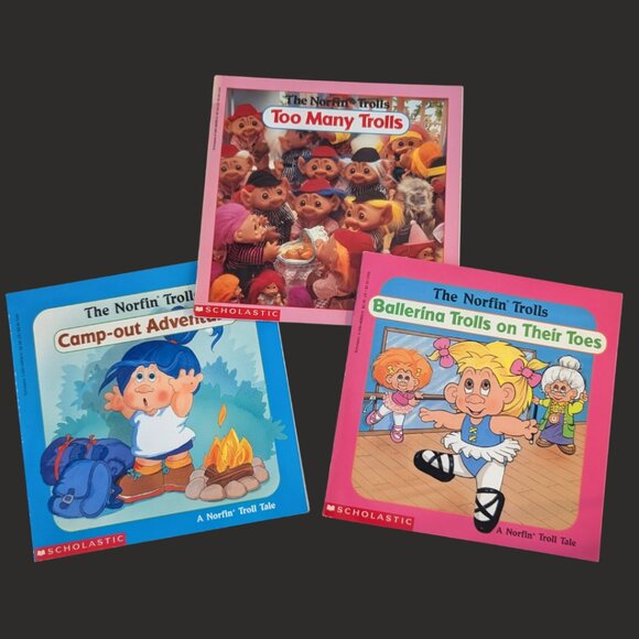 🌈🧌 Vintage Norfin Trolls Scholastic Lot (Set of 3) 🧌🌈 - Picture 1 of 1